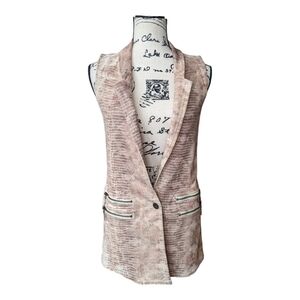 GUESS Sleeveless Snake Skin Leather Women's Jacket Size S/P Los Angeles